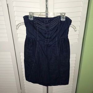 NWOT Mossimo chambray denim strapless dress S